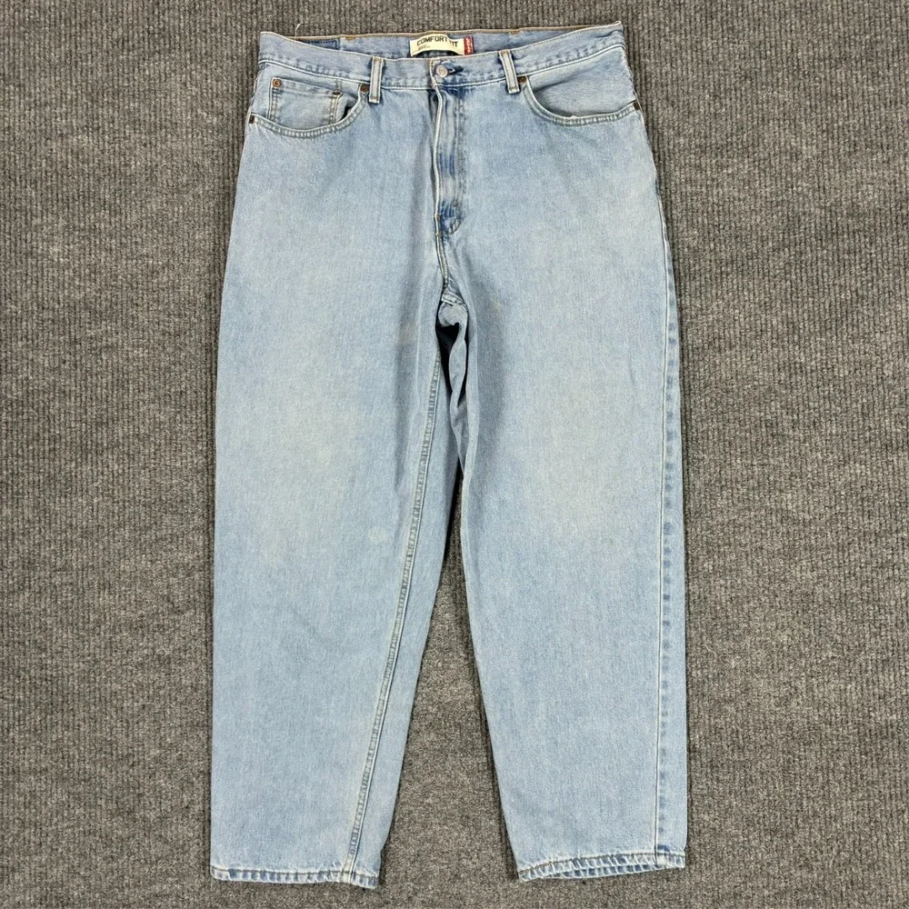Vintage Levis 560 Comfort Fit Jeans Mens 38x32 Light Wash Tapered Mid Rise